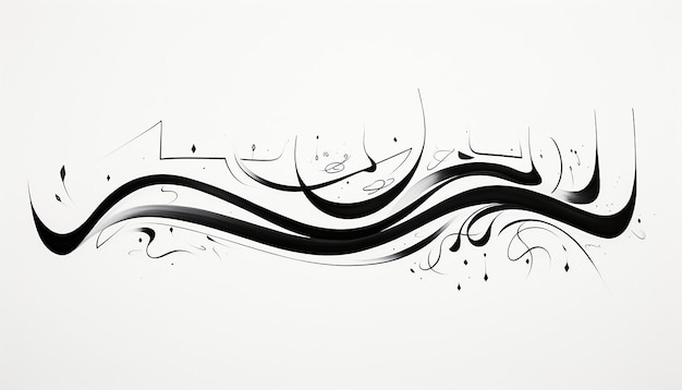 Lettere calligrafiche arabe in grassetto nero a mano libera