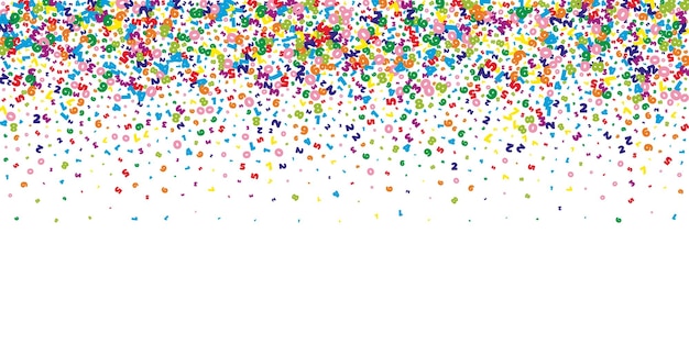 Lettere latine volanti colorate infantili sparse