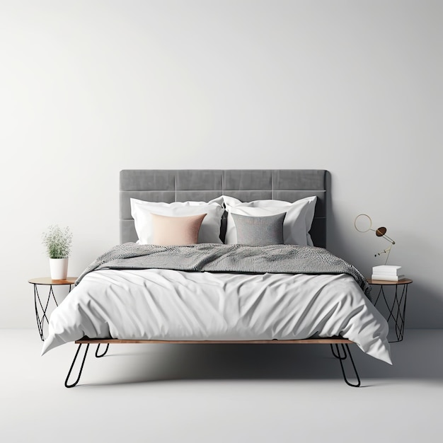 letto zona notte moderno scandinavo arredamento interno minimalismo legno luce studio foto