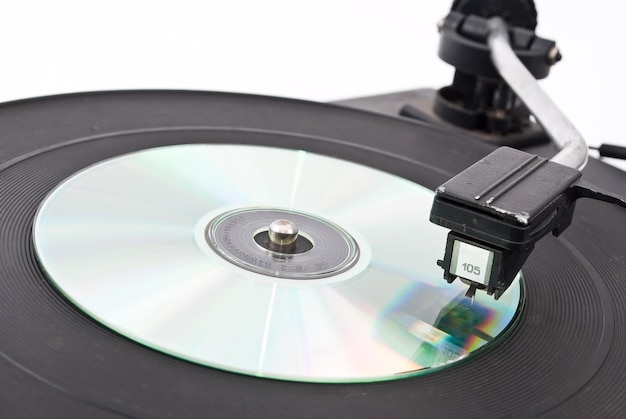 Lettore di vinile e compact disc