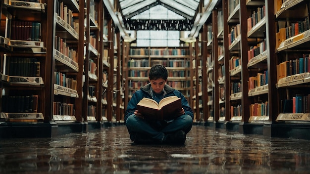 lettura di libri in biblioteca per la celebrazione della Giornata mondiale del libro