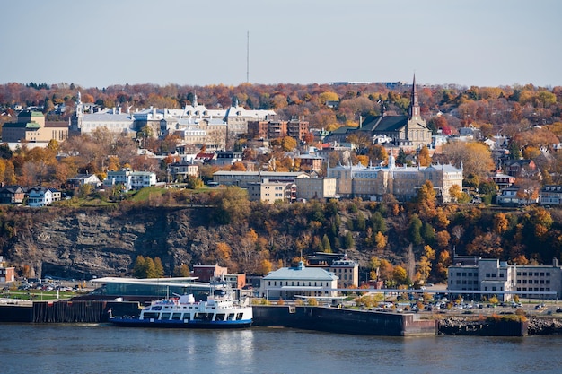 Levis City vista del paesaggio autunnale Stagione delle foglie autunnali in Quebec Canada