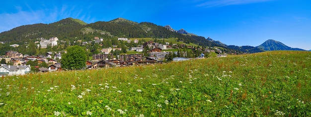 Leysin nelle Alpi a Ormont Dessus in Svizzera