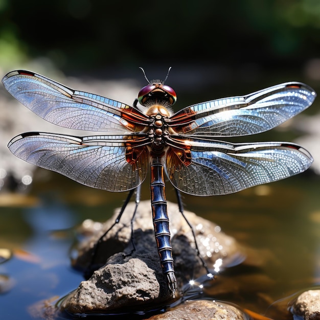 Libellula su una canna