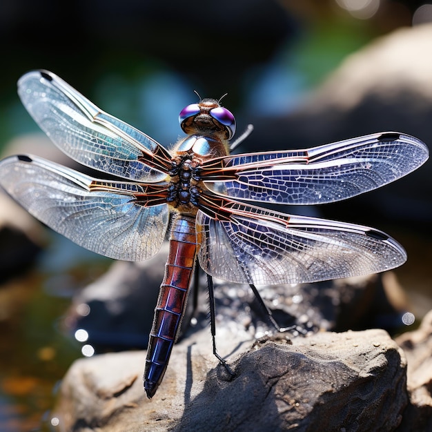 Libellula su una canna