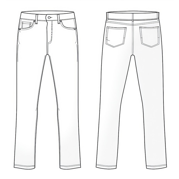 Liberate la vostra abilità di progettazione Craft una perfetta immagine vettoriale Tech Pack per pantaloni dritti