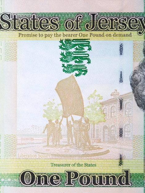 Liberazione Scultura a Saint Helier da Jersey Money Pound