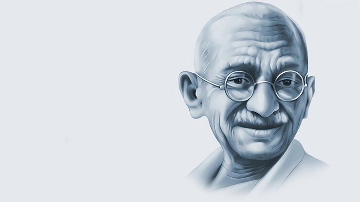 Libero Mahatma Gandhi Sfondio Creazione digitale arte