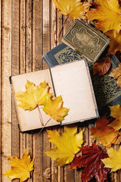 Libri e foglie d'autunno