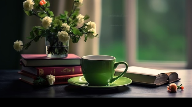 libri e tazza di caffè libri e tazzina di tè libri e tè caffè e libro