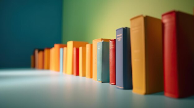 Libri su sfondo colorato