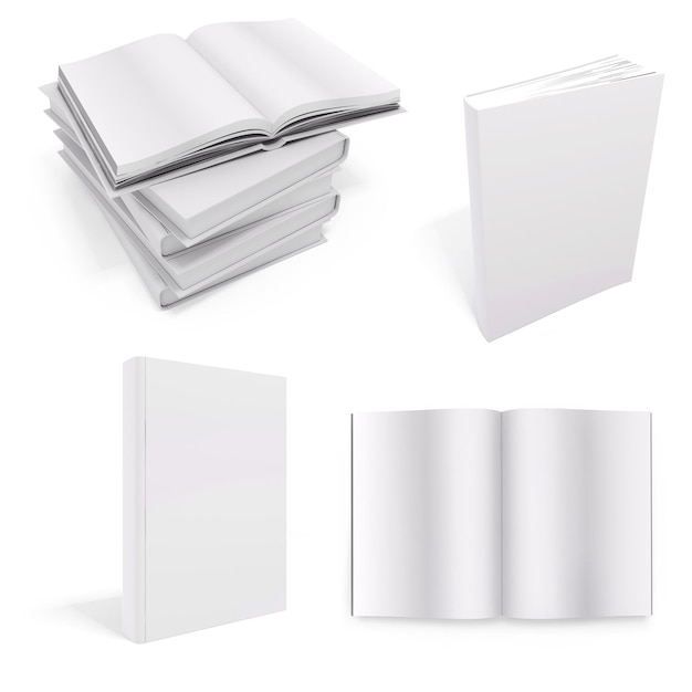 libro 3d con copertine bianche