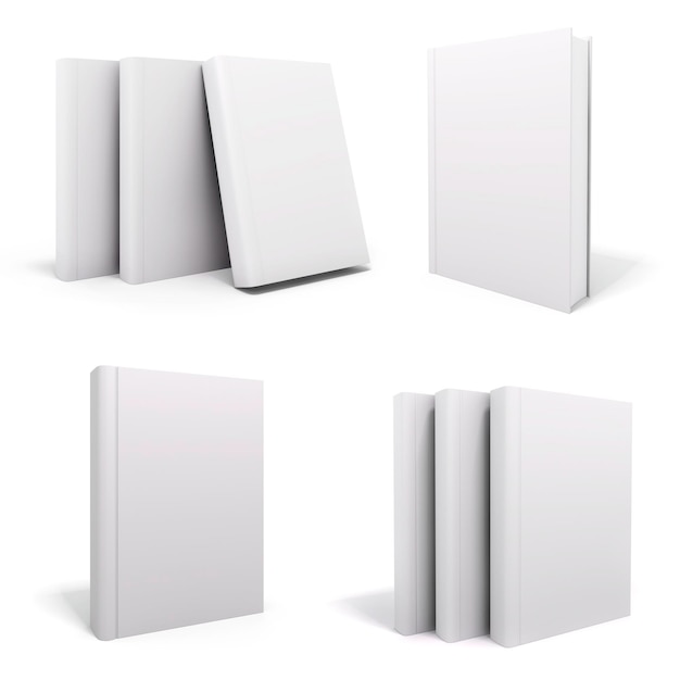 libro 3d con copertine bianche