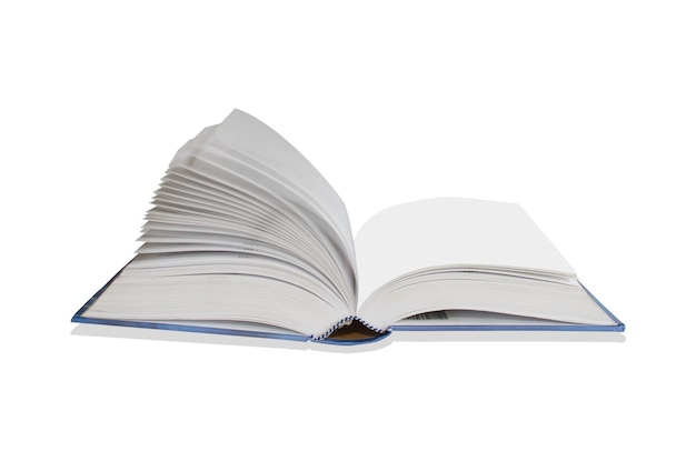 libro aperto isolato sullo sfondo bianco