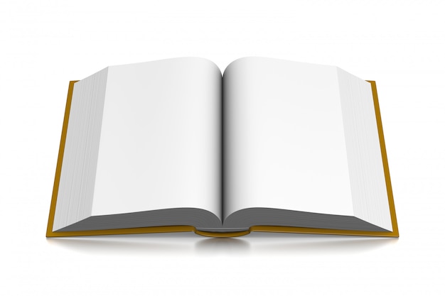 Libro aperto su bianco