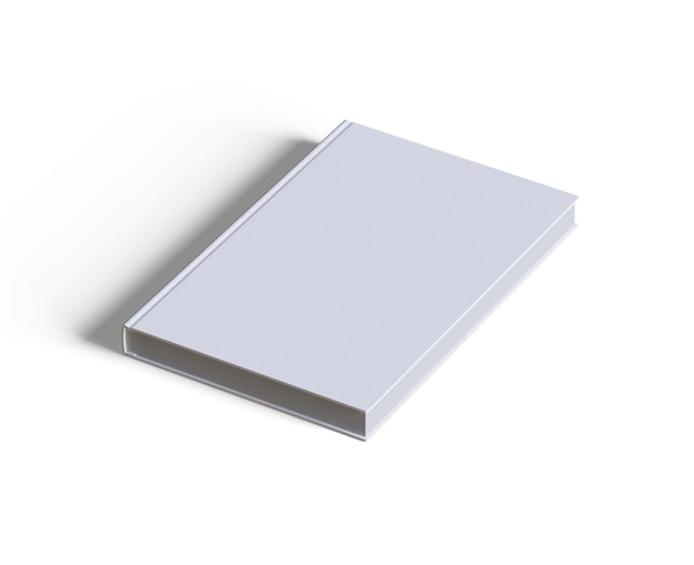 Libro bianco realistico su sfondo bianco
