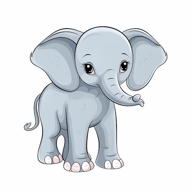 Libro da colorare per bambini Baby Elephant Art