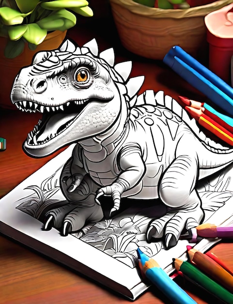 Libro da colorare per dinosauri