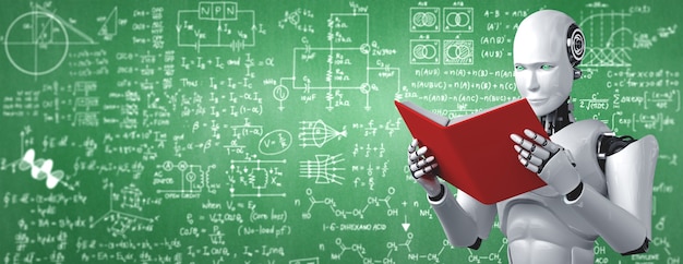 Libro di lettura umanoide robot