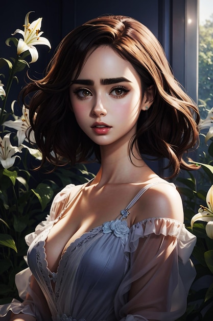 Lily Collins Diosa de la oscuridad