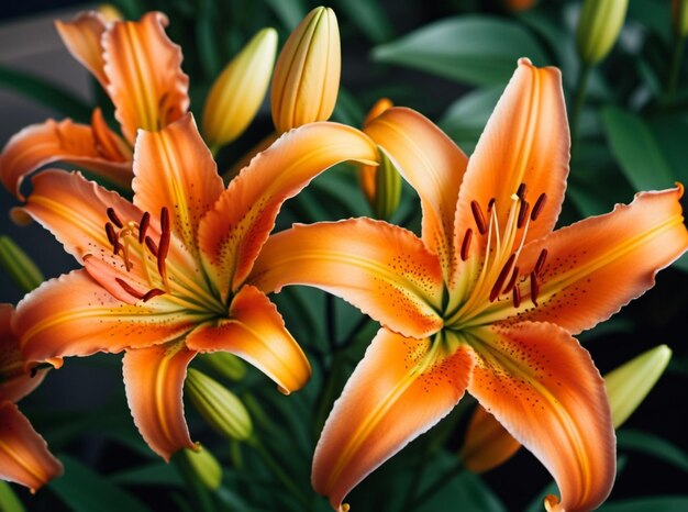 Lily lilium è un genere di piante da fiore della famiglia delle liliaceae, erbe perenni dotate di