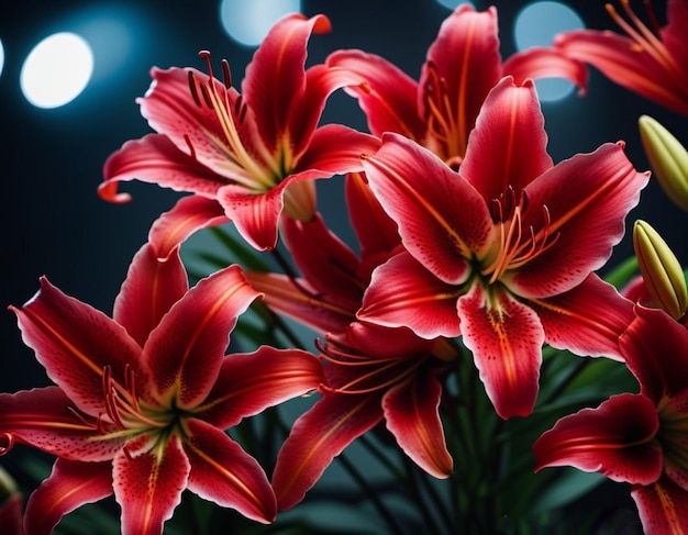 Lily lilium è un genere di piante delle liliaceae erbe perenni dotate di bulbi rossi graziosi