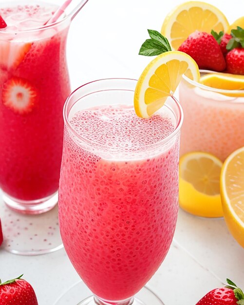 LIMONATA ALLA FRAGOLA CON SEMI DI CHIA