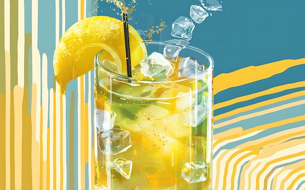 Limonata con illustrazione di limone