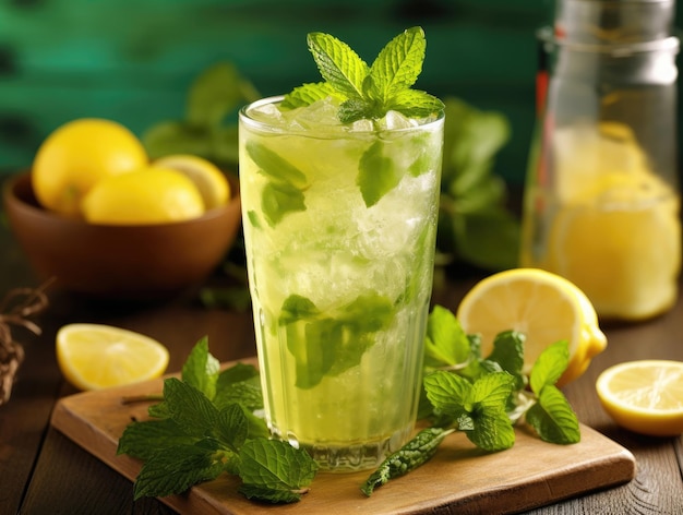 Limonata ghiacciata al tè verde