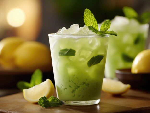 Limonata ghiacciata al tè verde