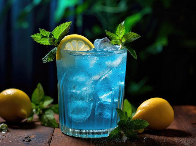 Limonata ghiacciata blu