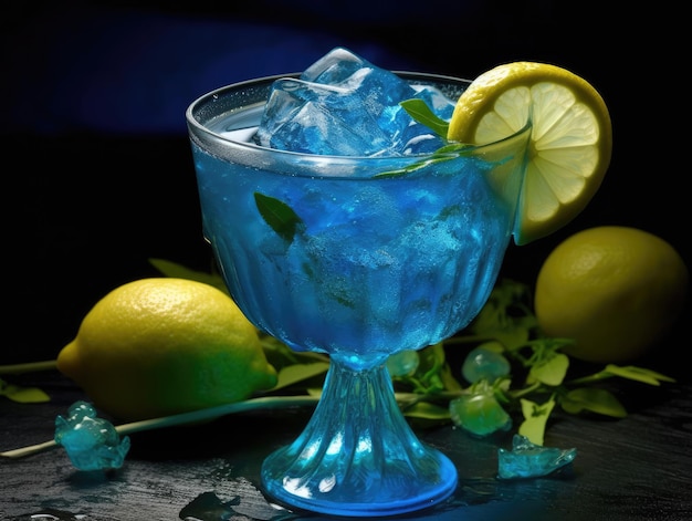 Limonata ghiacciata blu