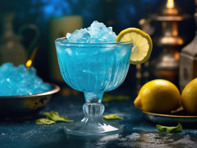 Limonata ghiacciata blu