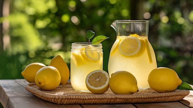 Limonata Una bevanda estiva classica e senza tempo Generative AI image