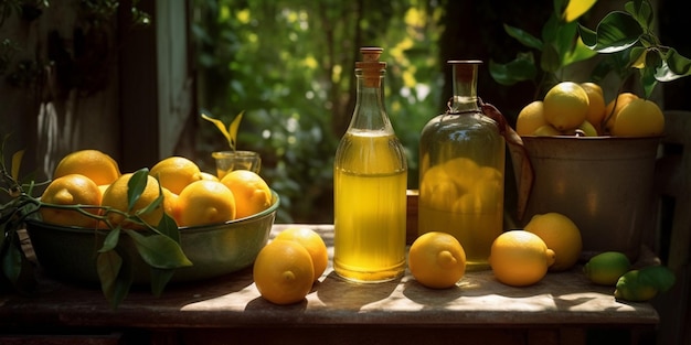 Limoncello natura morta giardino