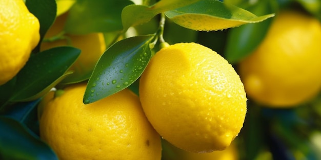 Limone con foglie