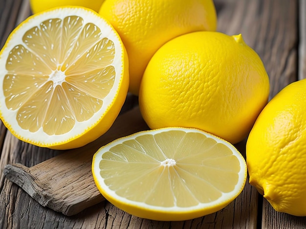 Limone giallo biologico con mezzo isolato