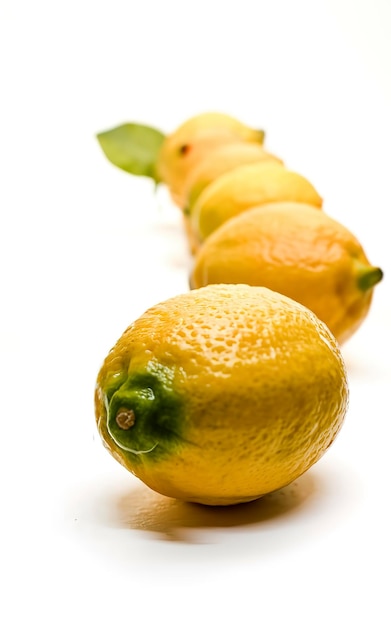 Limoni su sfondo bianco