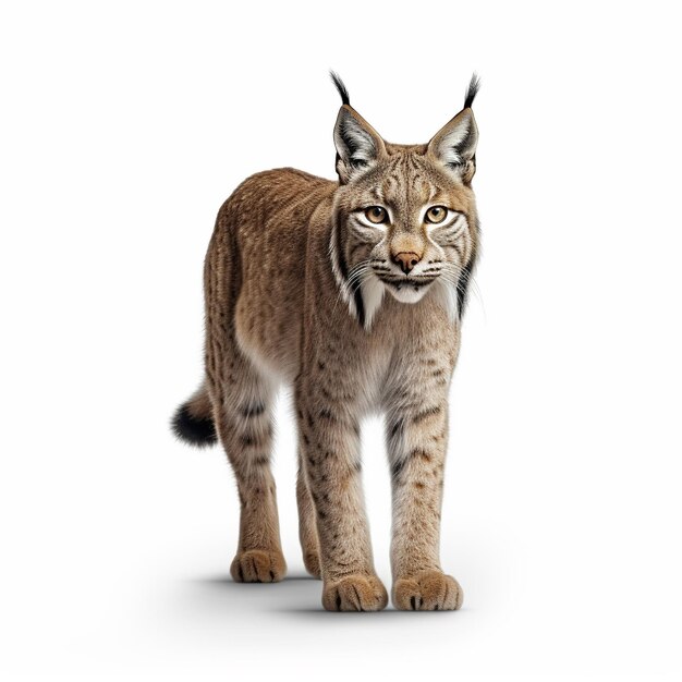 lince su sfondo bianco