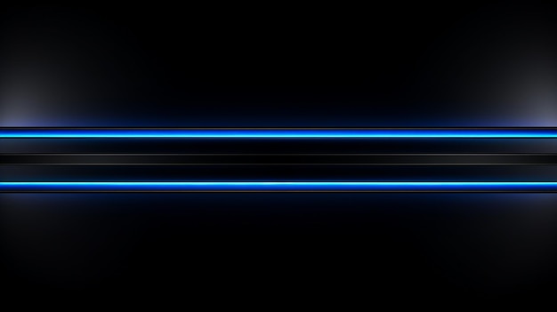 linea al neon blu sullo sfondo scuro con spazio vuoto