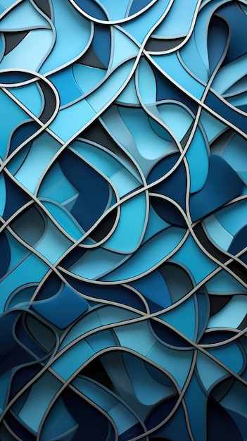 linea d'onda blu verticale geometria astratta sottile illustrazione di sfondo modello geometrico minimo forme dinamiche composizione intrecci
