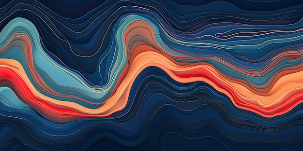 Linea di contorno come mappa geologica astratta linea costiera di sfondo