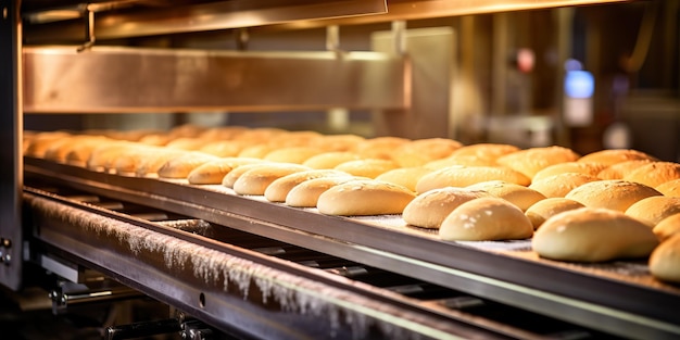 Linea di produzione automatica di panetteria con pane in panetteria