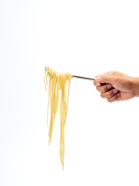 Linea di spaghetti del rotolo della maniglia della forcella della tenuta della mano