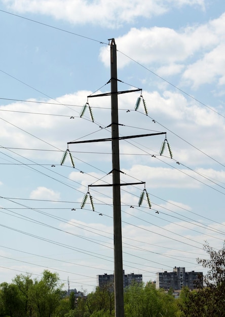 Linea elettrica fili elettrici linee ad alta tensione