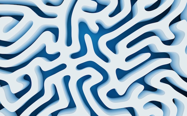 Linee astratte e linee curve rendering 3d