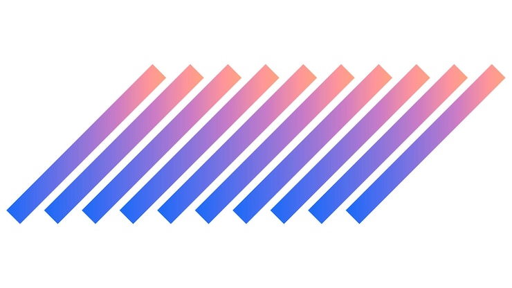 Foto linee colorate elemento gradiente trasparente png