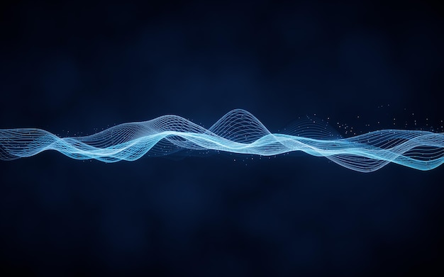 Linee d'onda fluenti modello di curva rendering 3d