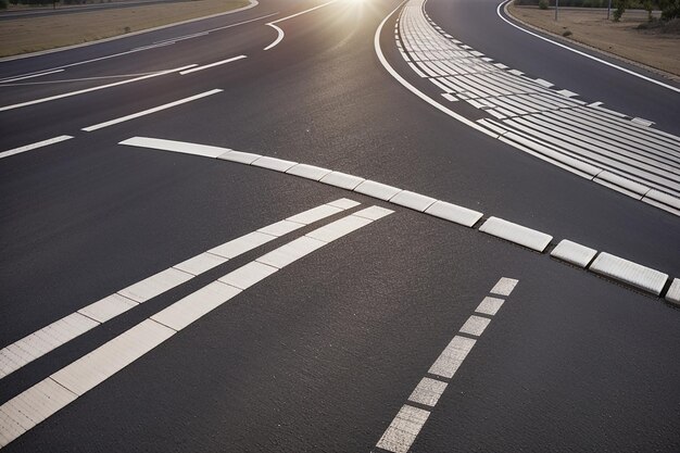 Linee di traffico su strade asfaltate