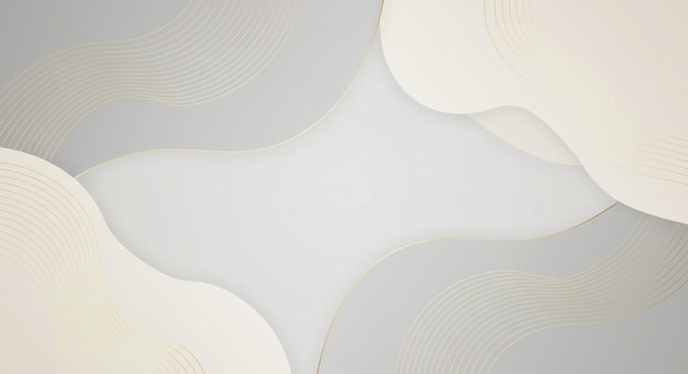 Linee dorate astratte sullo sfondo grigio